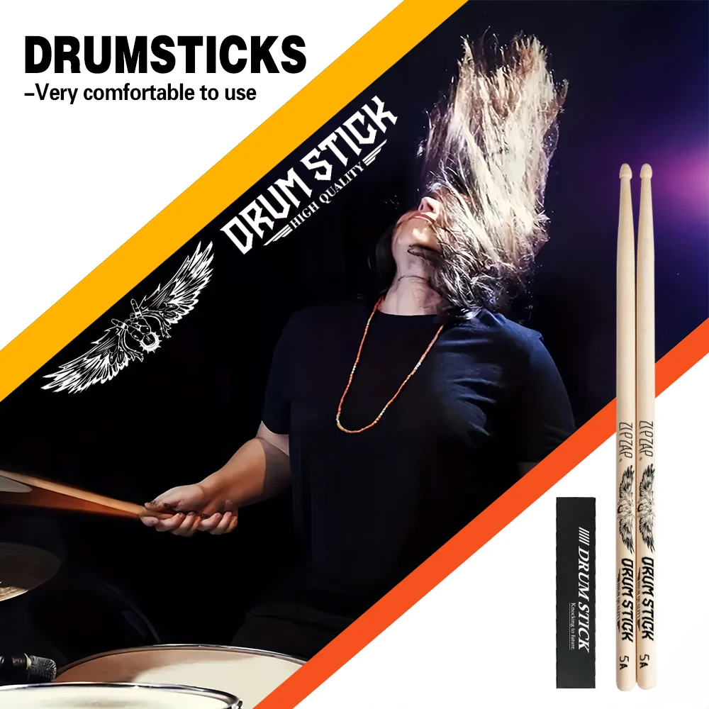5A ไม้เมเปิลกลอง Sticks Eagle รูปแบบคลาสสิกคุณภาพสูง Drumsticks สําหรับผู้ใหญ่และผู้เริ่มต้น
