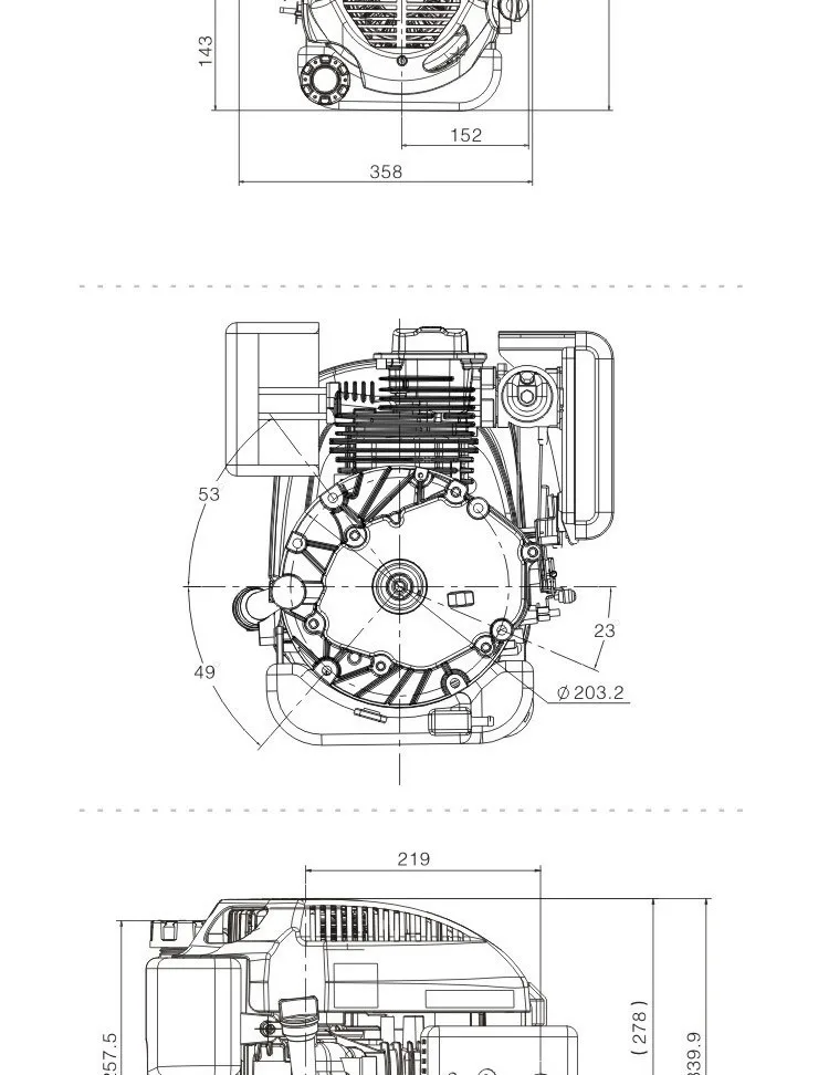 Motor de gasolina de 6,5 HP, cortacésped de jardín, 196cc, motor de barco, eje vertical, motor de gasolina