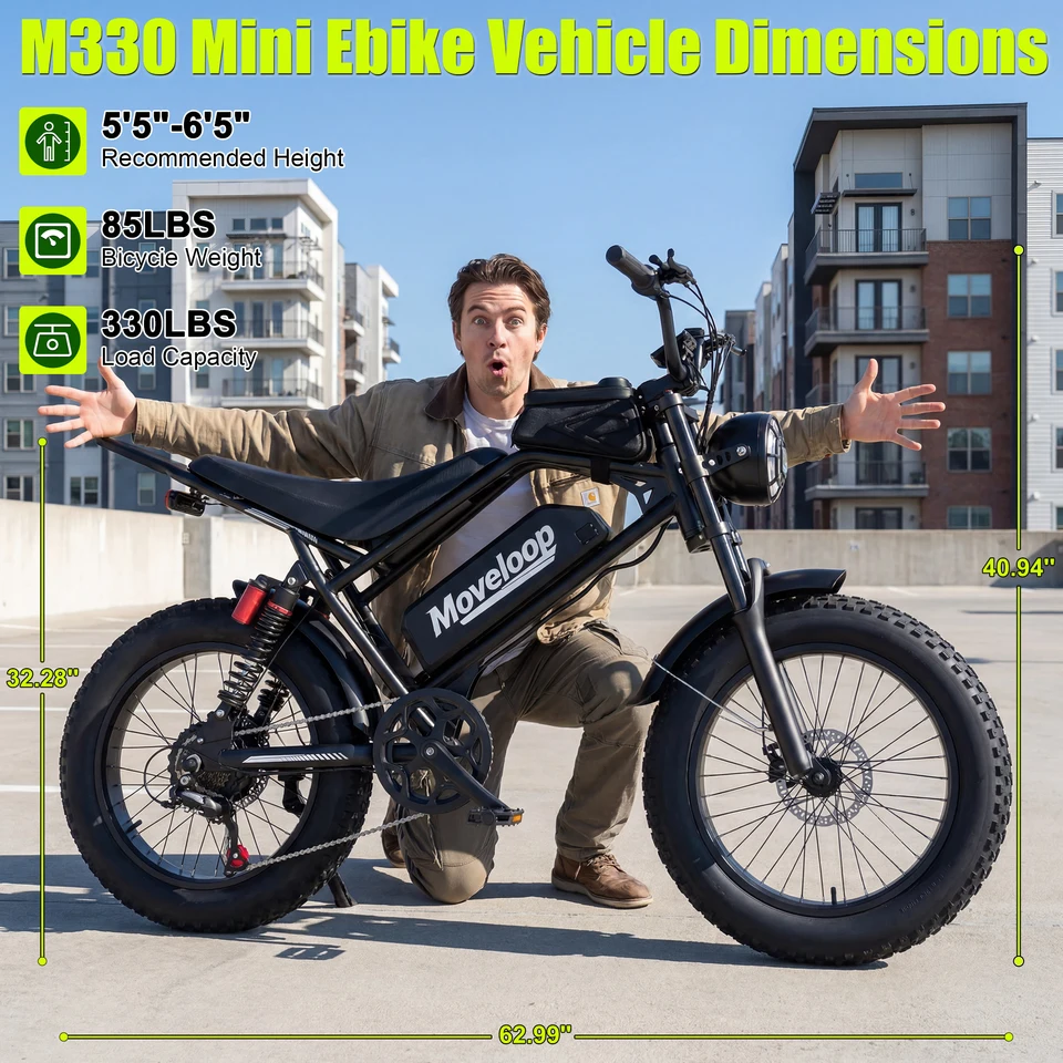 Electric Bike for Adults, 1500W/3000W Peak Electric Dirt Bike,70/80Miles 31/35MPH 48V15.6/20AH Removable Battery, 20"×4.0 "Fat Tire All-Terrain Ebike image 11