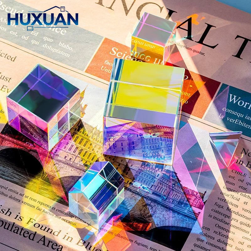 3D Optical Magic CMY Cube 15/20mm Hexahedral Crystal Color Prism Creative Stress Relief Toy for Office Desktop Photography Use