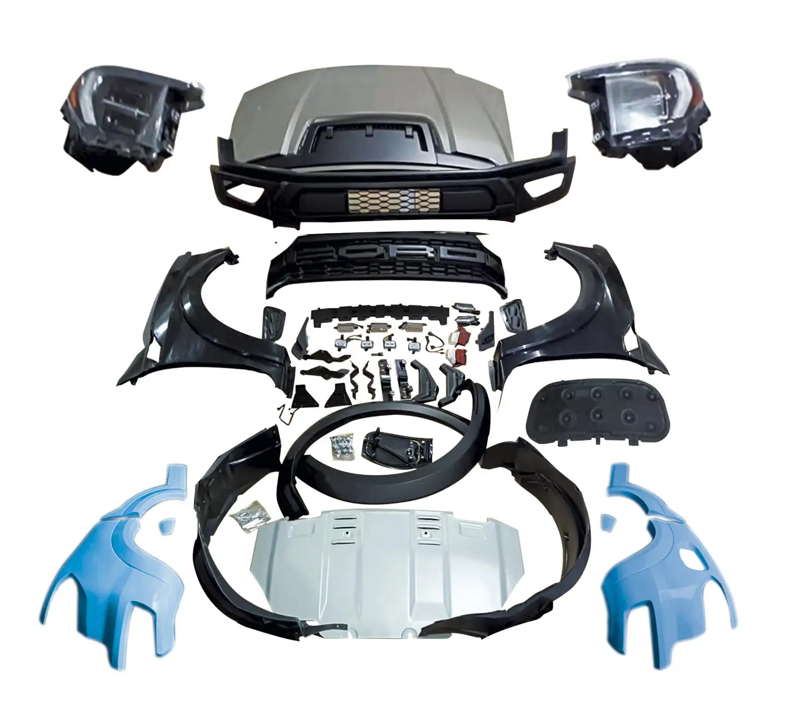 

Hot Selling 4x4 Pickup Tuning Parts Upgrade Kits for Ford Everest Upgrade to F150 Raptor Body Kits