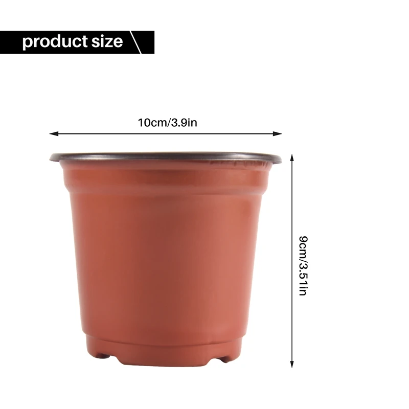 200 pz 4 pollici piantine di fiori in plastica forniture per vivai fioriera vaso/vasi contenitori semi di partenza vasi piantare vasi