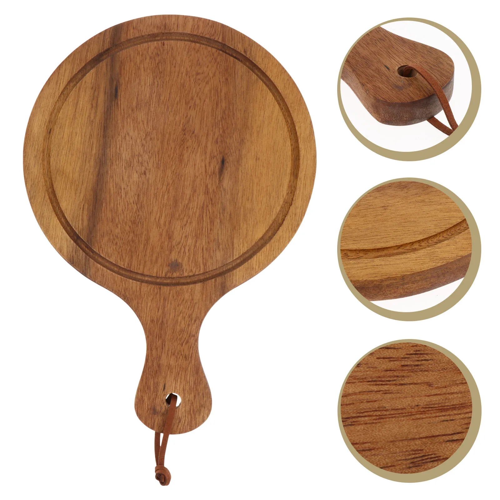 

Деревянный поднос для пиццы, натуральный, прочный, многофункциональный, для подачи пиццы, стейков, хлеба, закусок, для ресторанов, пекарен, дома