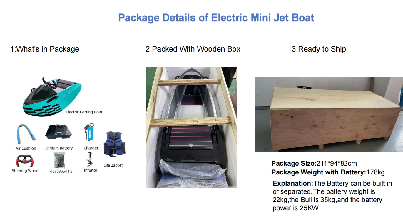 Customizable High Quality Fast Speed Mini Jet Boat New Design Electric Boat Outboard Engine Jet Ski