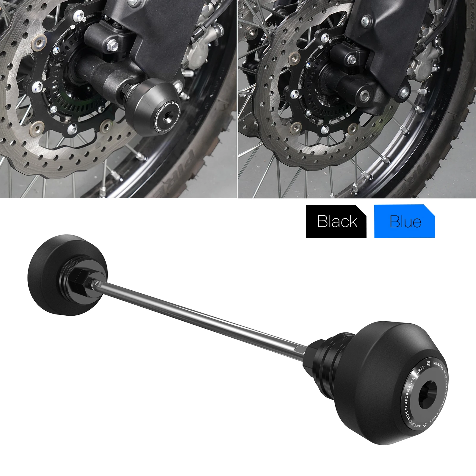 

Motorcycle Front Axle Fork Crash Slider For Yamaha Tenere 700 XTZ700 2019-2024 Tenere 700 World Raid Axle Slider Wheel Protector