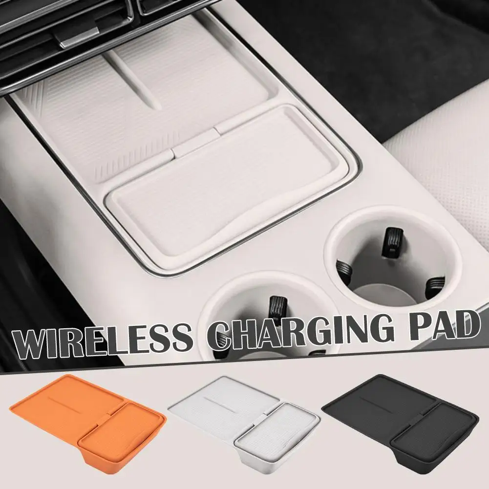 

For Lixiang L7 L8 L9 Car Wireless Silicone Padding Box Storage Holder Slip Anti Auto Pad Organize Center Console Accessorie K9V9