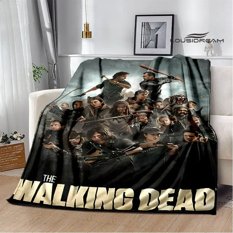 The Walking Dead 3D Printed Blanket Thin Blanket Flannel Soft and Comfortable Home Travel Blanket Birthday Gift Bed Blanket