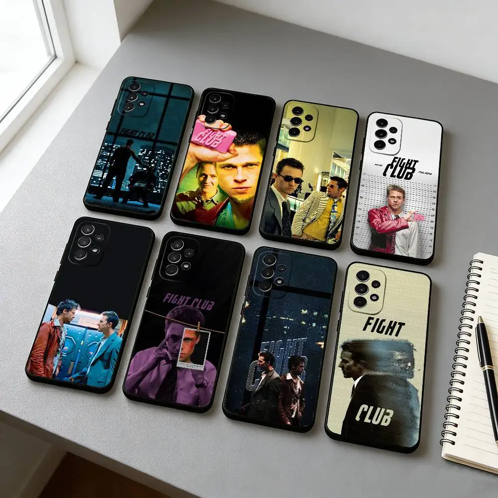 F-Fight C-Club Movie Phone Case Black Silicone Soft For Samsung S25,S24,S21,S22,S23,S30,Ultra,S20,Plus,Fe,Lite