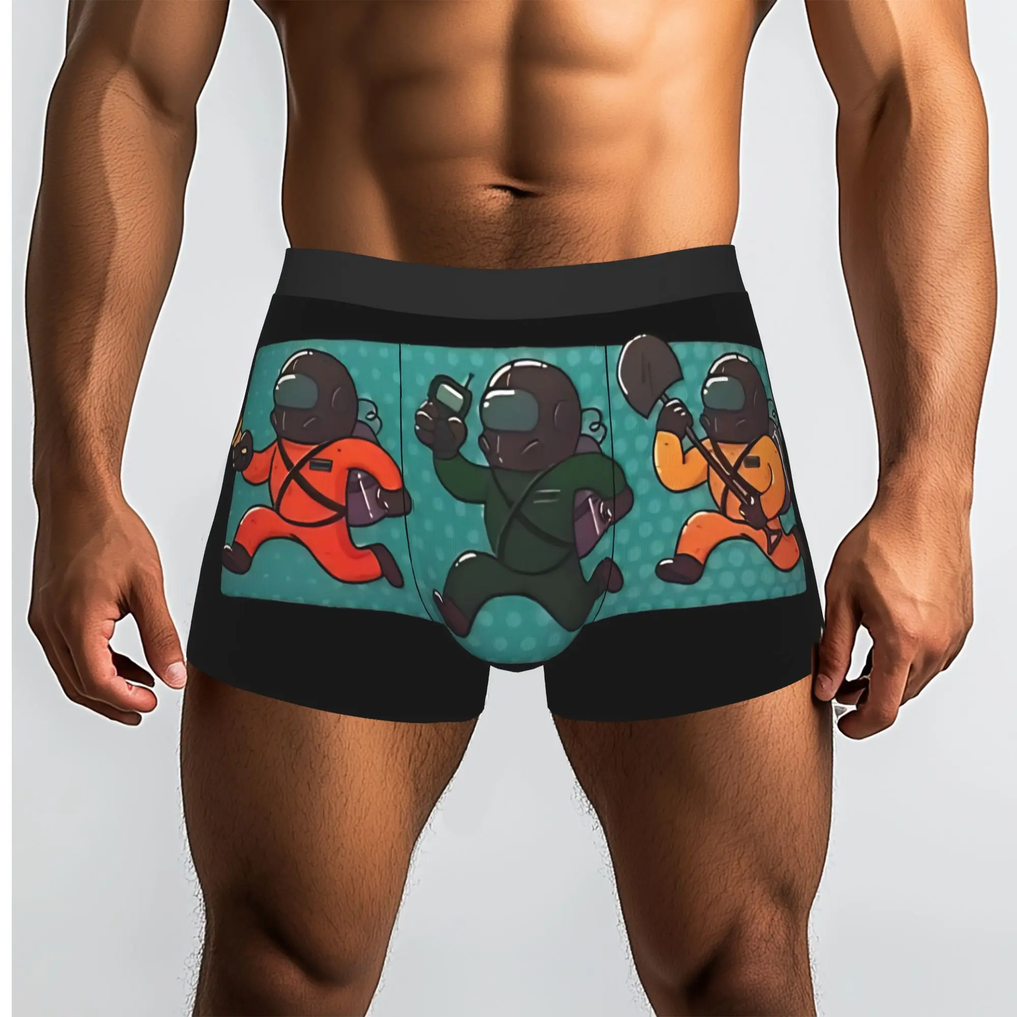 

Трусы-боксеры Lethal Company для мужчин, мужское нижнее белье с принтом, шорты-боксеры