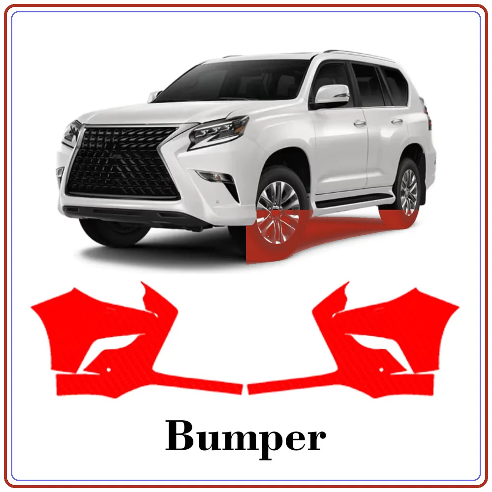For Lexus GX 2014-2023 Precut TPU Paint Protection Film PPF Front Bumper Kit Clear Bra Stone Guard EU UK