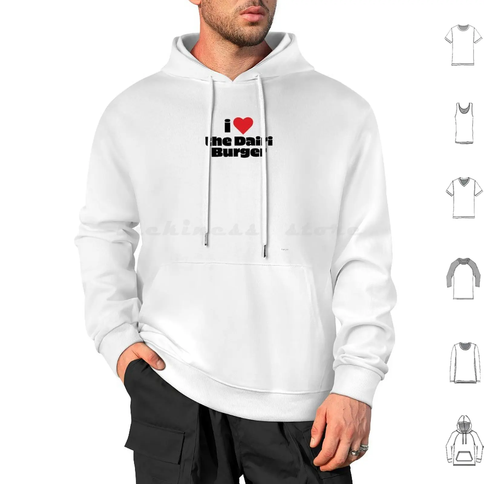 

I Heart The Dairi Burger Hoodie cotton Long Sleeve Sweet Valley High Svh Gen X 1980s Generation X The Dairi Burger Hot