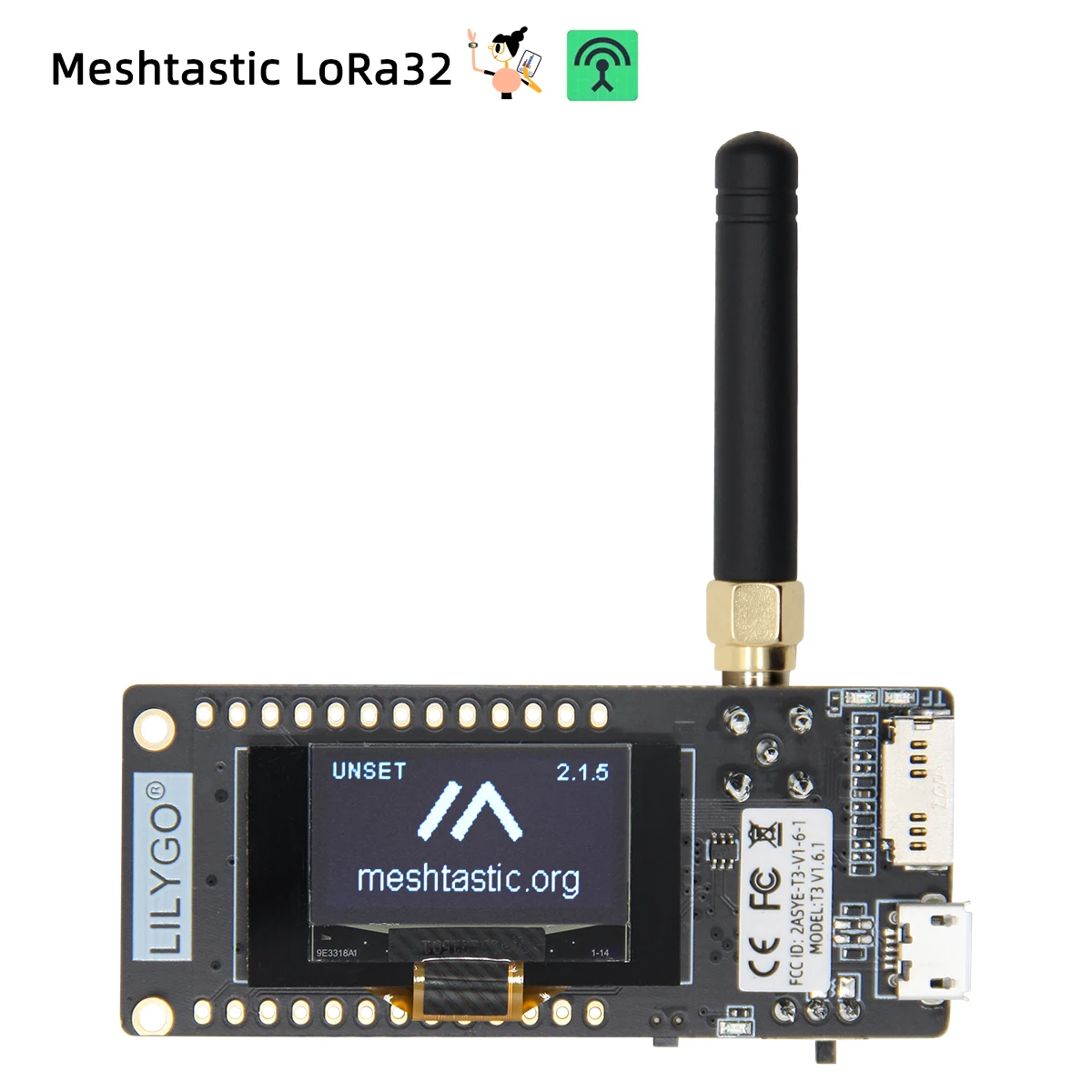 LILYGO ®   TTGO Meshtastic LoRa32 ESP32 LoRa płytka rozwojowa SX1276 SX1278 moduł 433/868/915 MHz 0.96 Cal OLED LoRa małej mocy