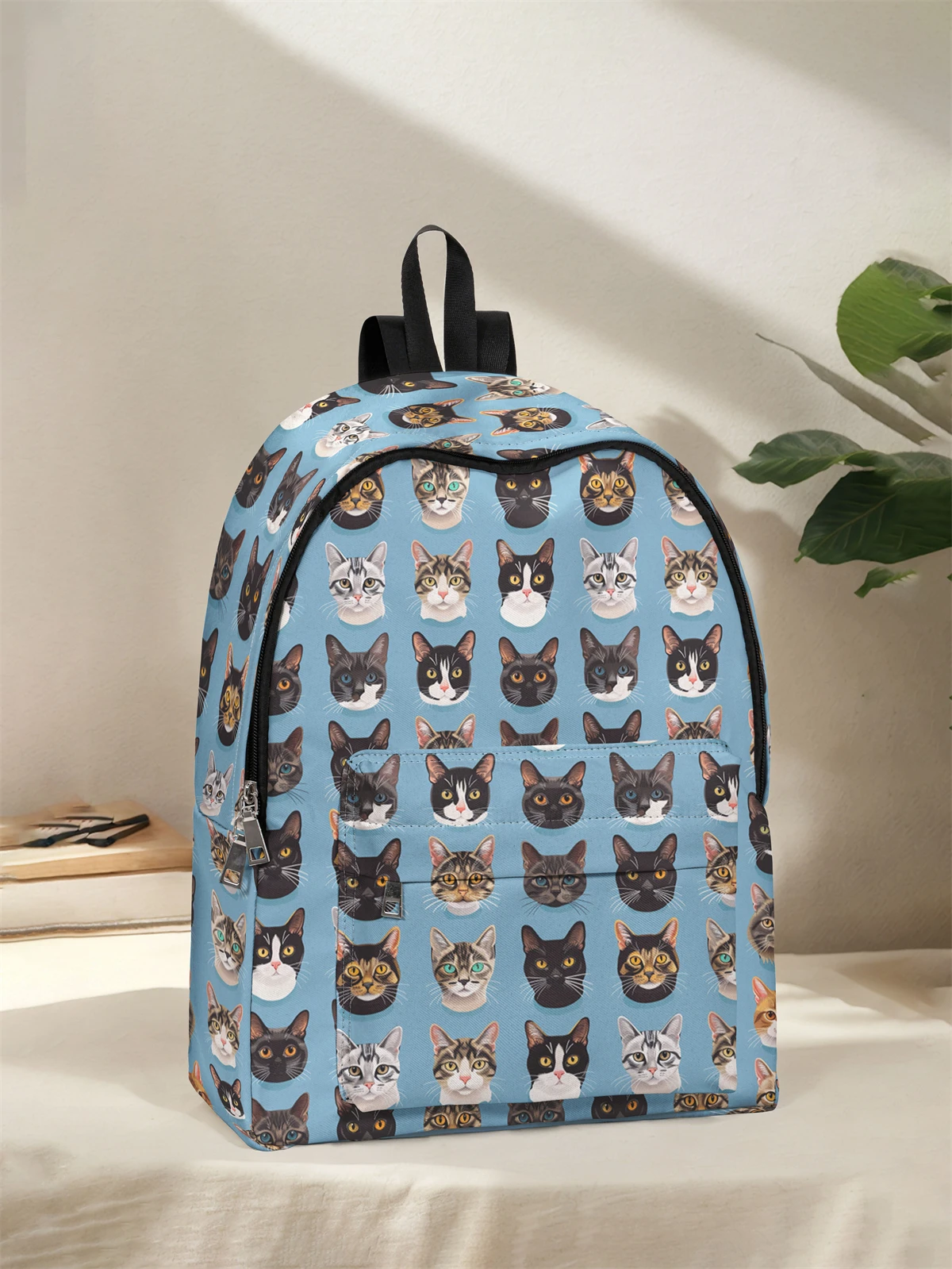 Ransel Pola Kucing, Model Baru 2025, Ransel Perjalanan Kasual, Ransel Perjalanan Kasual Ringan dan Sederhana