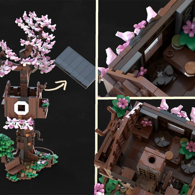 Nuevo 658 piezas MOC flor árbol casa serie DIY bloques de construcción regalos de navidad decoración de la sala de estar regalos para niñas