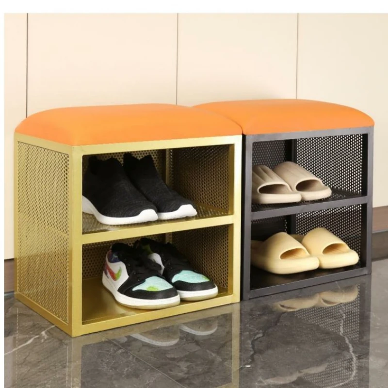 

Minimalist Shoe Changing Stools Household Door Shoe-wearing Stool Entrance Light Luxury Stool Modern Sofa Side Storage Ottomans