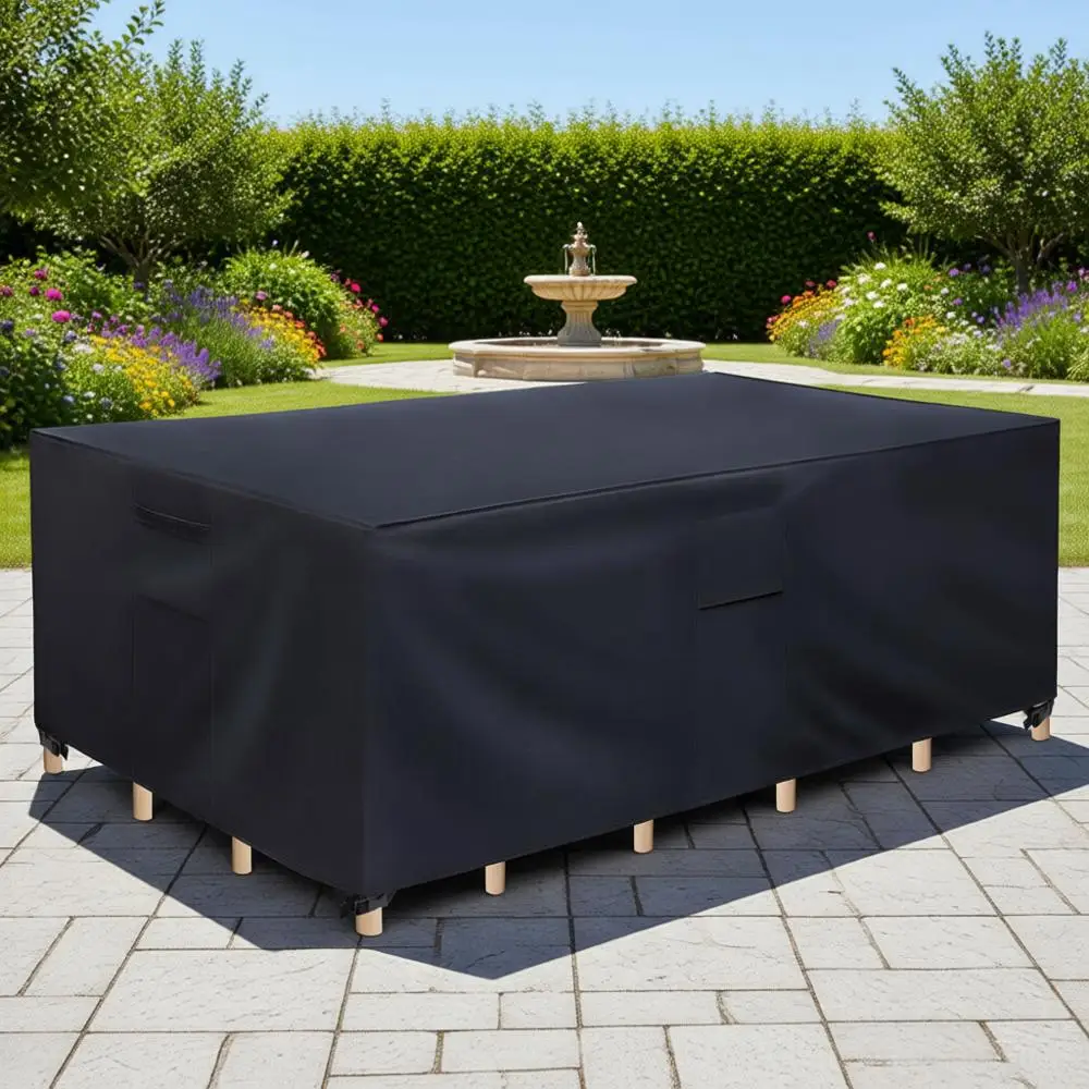 

Durable 600D Waterproof Patio Furniture Cover for Table and Chairs, 98x78x32 Inches