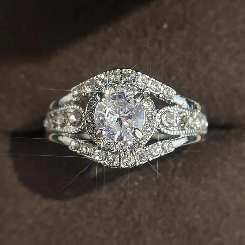 خواتم أحجار كريمة اصطناعية لامعة ، خواتم خطوبة عصرية وفاخرة ، عبر الحدود ، التجارة الإلكترونية ، بيع #1