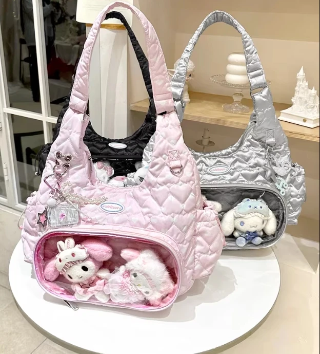 

Оригинальная корейская сумка-кроссбоди в форме сердца, большая вместительная сумка для студенток, повседневная сумка-тоут, милые детские сумочки