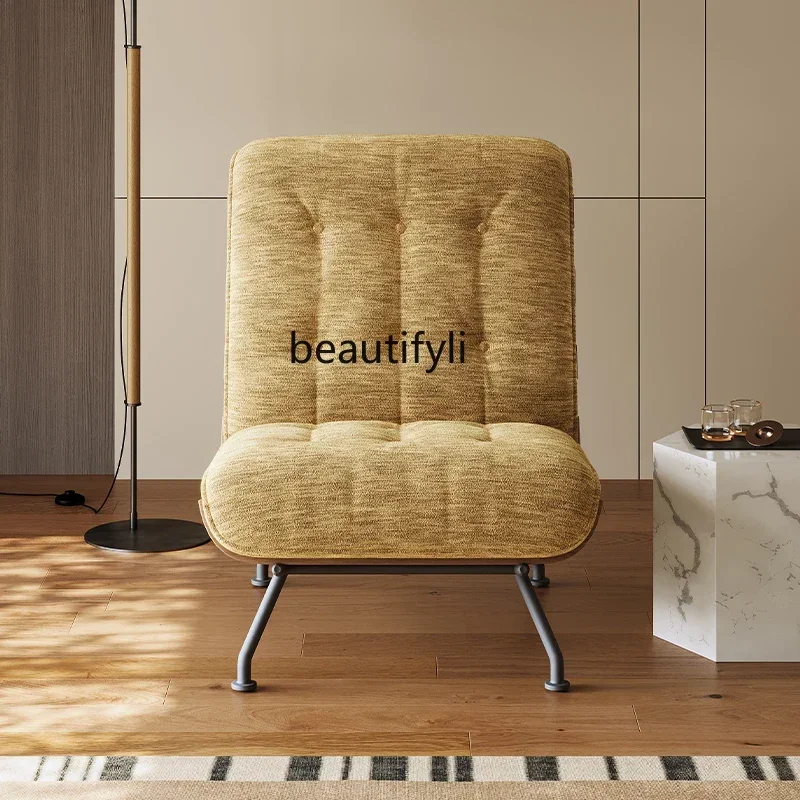 

Vintage Lazy Sofa Chair Walnut Designer Leisure Chair Minimalist Single Sofa Chair