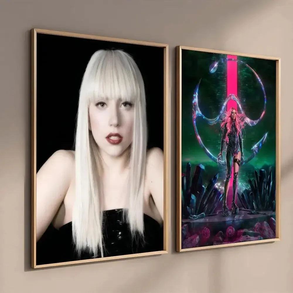Lady Gaga Hot Music Album Poster Wall Sticker Indoor Mural Bedroom Bedside Display Home Decoration Canvas Painting