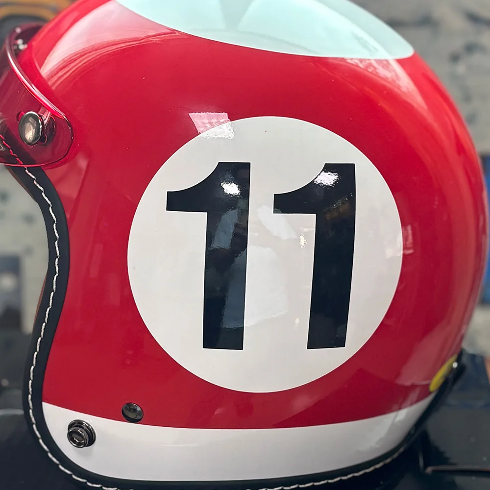 Ladies Retro Small Size Motorcycle Helmet, Vintage Billiard Style Lightweight Electric Scooter Riding Helmet Women Classic Fashi