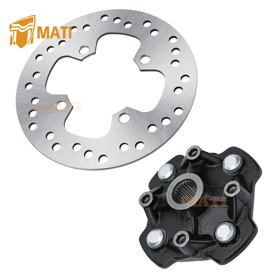 MATI Front Left/Right Wheel Hub & Brake Disc Rotor for Honda Rancher 420 TRX420 Foreman Rubicon 520 500 TRX520 TRX500 2014-2024