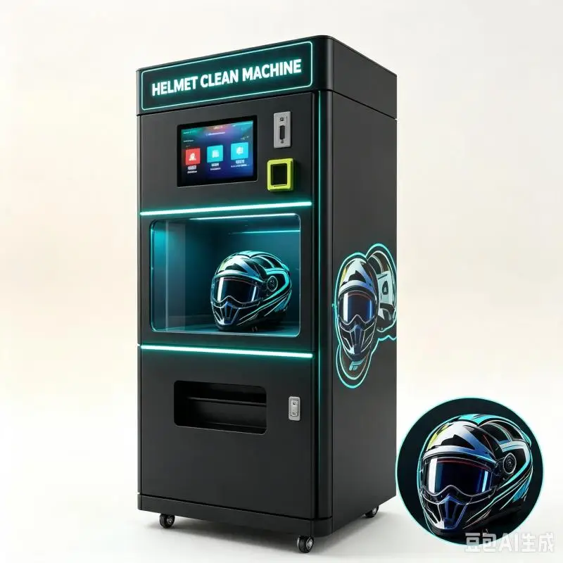 Customized Helmet Cleaning Vending Machine Intelligent Helmet Sanitizing Equipment Automatic Cleaning Drying Solution