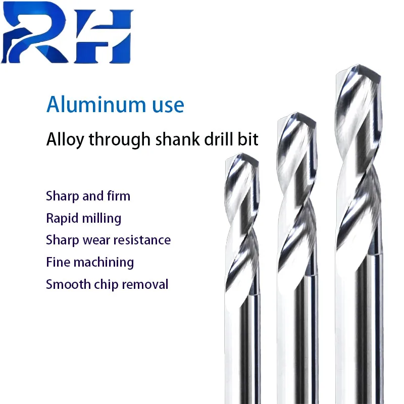 Ultra-Hard Solid Carbide With Straight Shank Drill For Aluminum Imported Twist Drill For Aluminum Lengthened Nc Tool