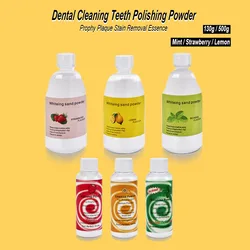 130g/500g Dental Polishing Sand Powder Air Jet Flow 3 Flavors Teeth Whitening Plaque Stain Removal Dentistry Cleaning Essence