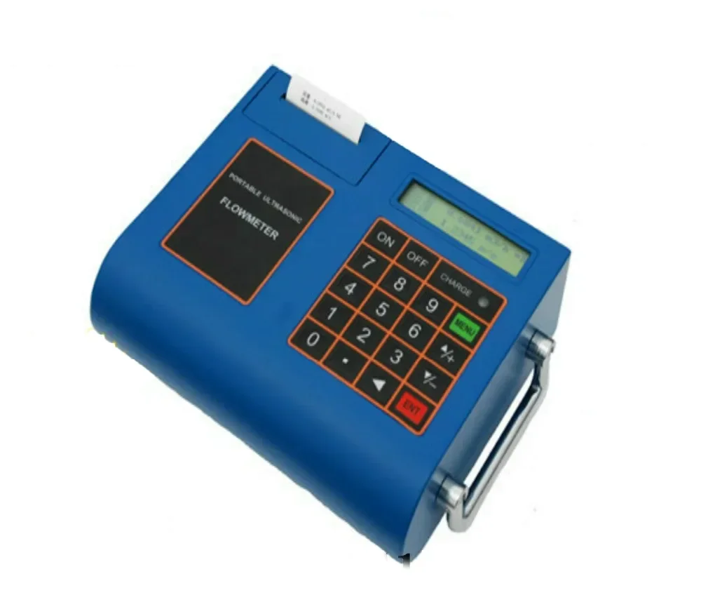 TUF-2000P-TM-1 Portable Ultrasonic Flow Meter DN50–700mm Digital Liquid Flowmeter with Clamp-On Transducers