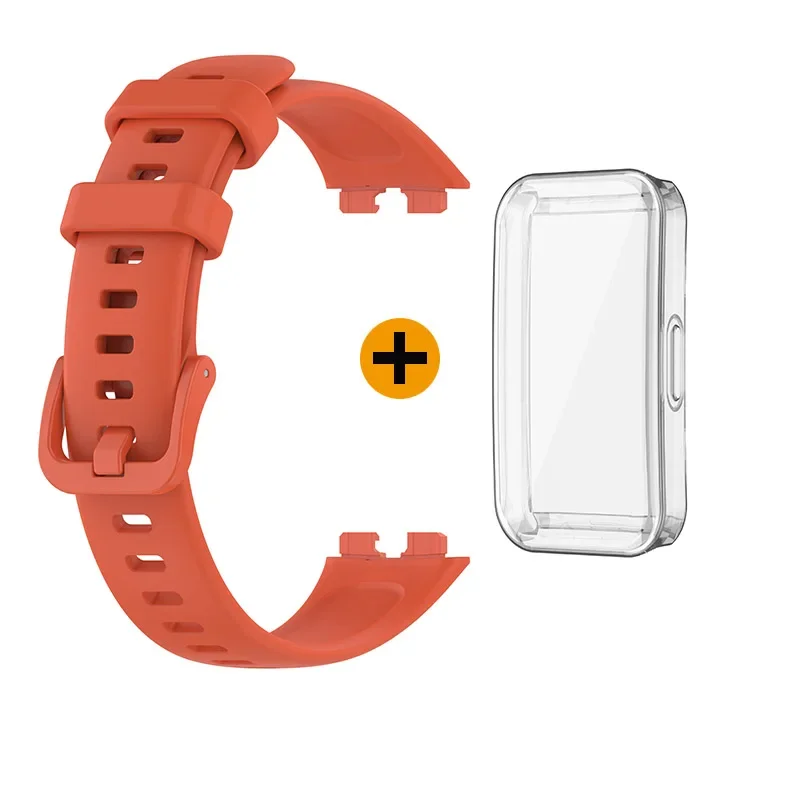 2IN1 Silicone Strap+Case For Huawei Band 9 / 8 Replacement Accessories