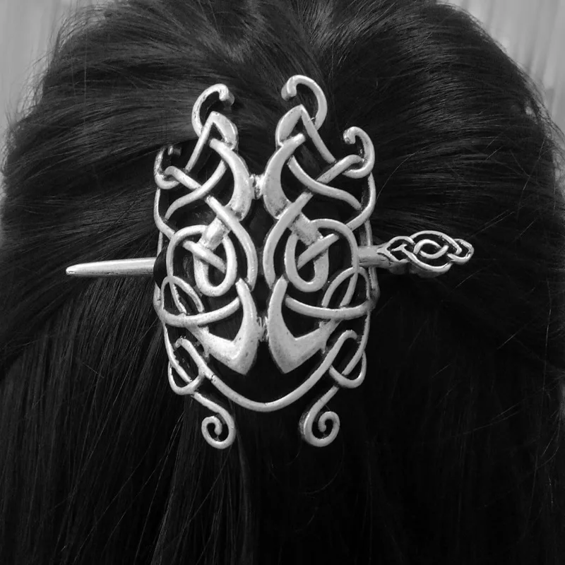 European and American Viking retro hairpin, Celtic metal knot crown hairpin, hairpin rod, girl\'s birthday gift