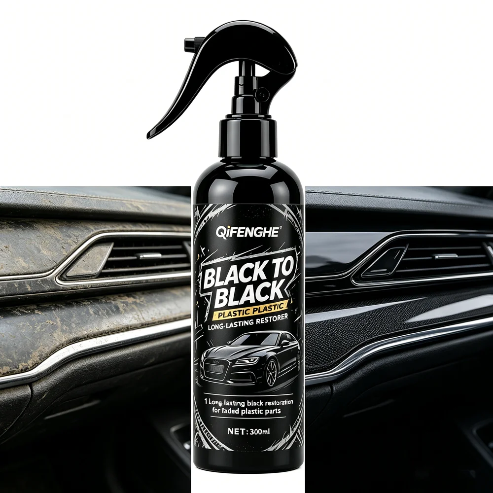 Picture 3: Black to Black Plastic Restorer, Long-Lasting Black Restoration for Faded Car Plastic, Wax Coating Formula Renews Auto Interiors