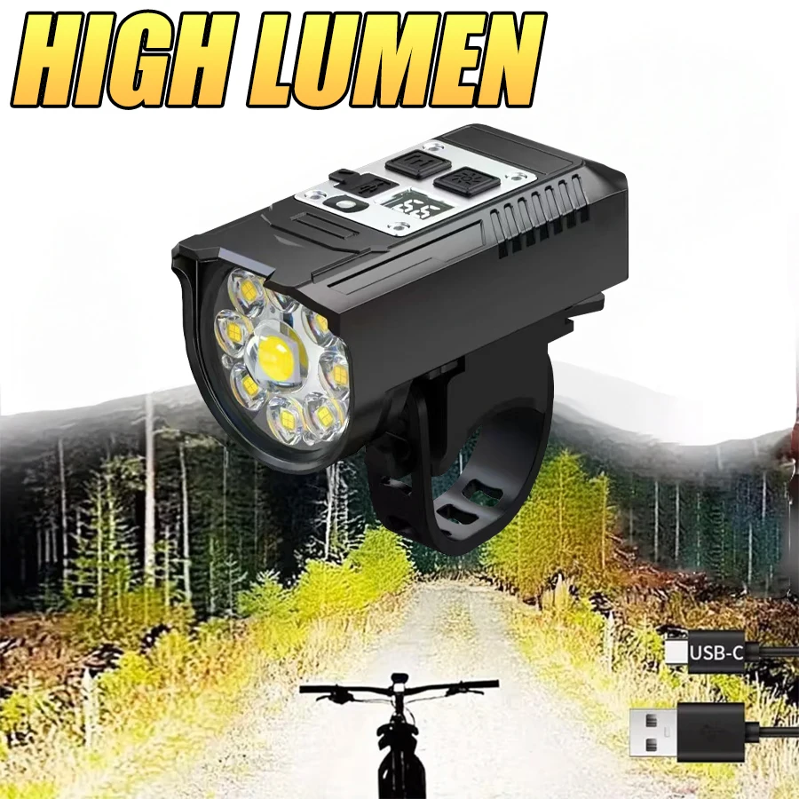 

Bright Bicycle Light 9 LED Front USB Rechargeable MTB Mountain Bicycle Lamp 1000LM Bike Headlight Flashlight Cycling Scooter