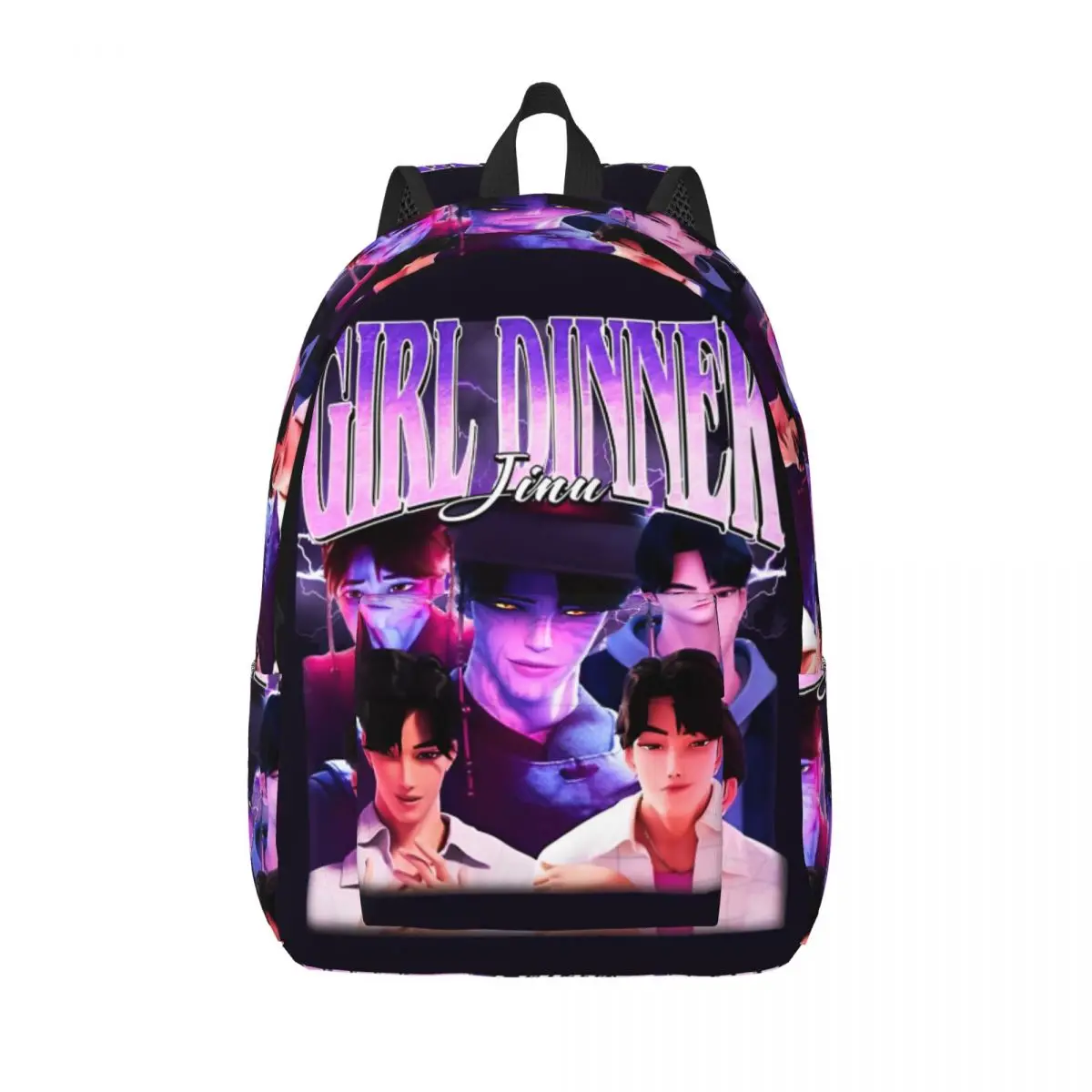 حقيبة ظهر كاجوال للفتيات من Jinu Kpop Demon Hunters حقيبة ظهر رياضية للطلاب والمشي لمسافات طويلة والسفر للرجال والنساء حقائب قماش للكلية
