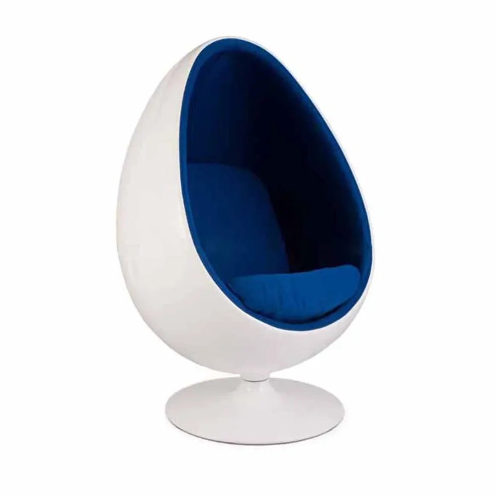 Modern Furniture Cheap Standing Swivel Fiberglass Adult Size Oval Egg Shaped Pod Chair