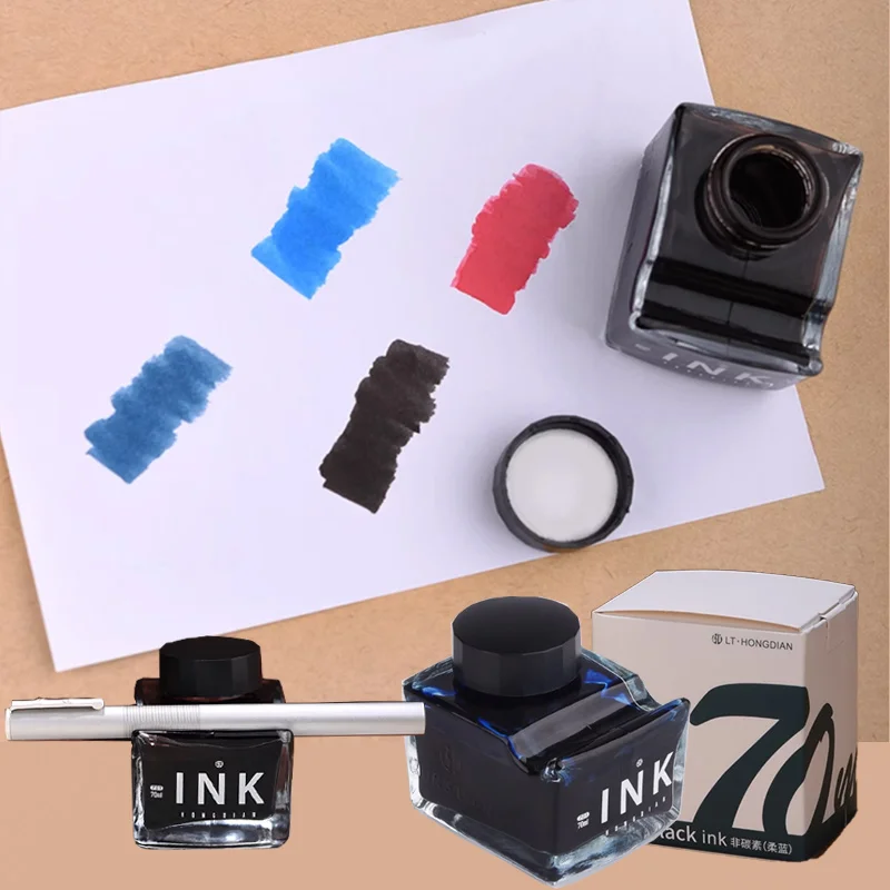 

70ml Non-carbon Ink Not Easy To Block The Pen Not Easily Stain for Dipping Pens and Fountain Pens Writing Painting Calligraphy