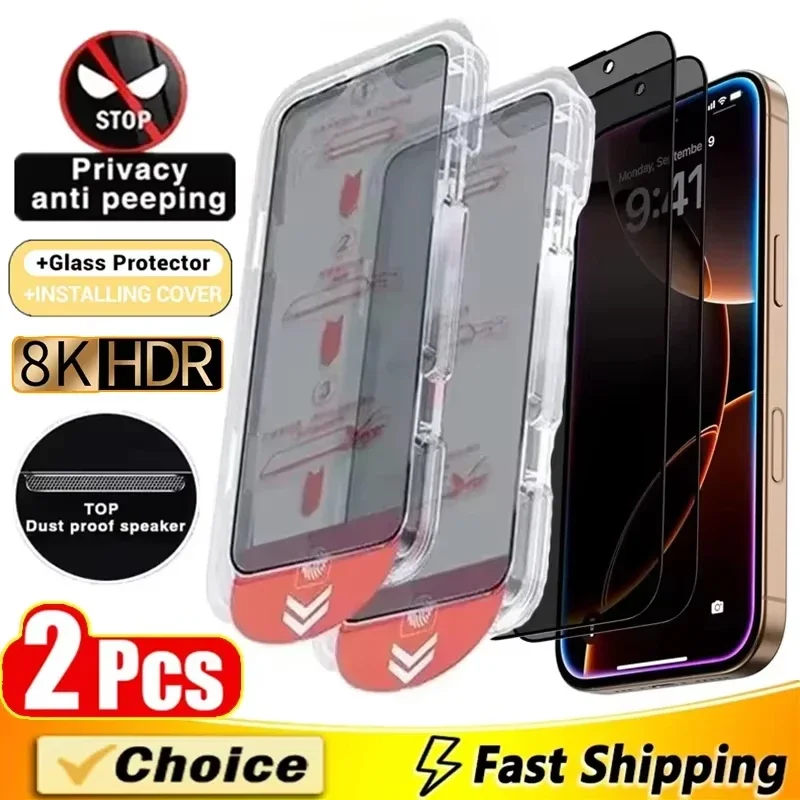 

2PCS Dust Free Installation Privacy Tempered Glass for Samsung A56 5G A55 A54 A53 A36 A35 A33 A26 A16 A15 S23 S22 S24 Ultra S25