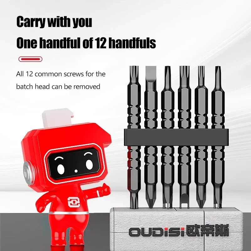 طقم مفك براغي دقيق بسقاطة صغيرة مغناطيسي 13 في 1 تلسكوبي موفر للعمالة ثنائي الغرض مفك براغي فيليبس أدوات يدوية