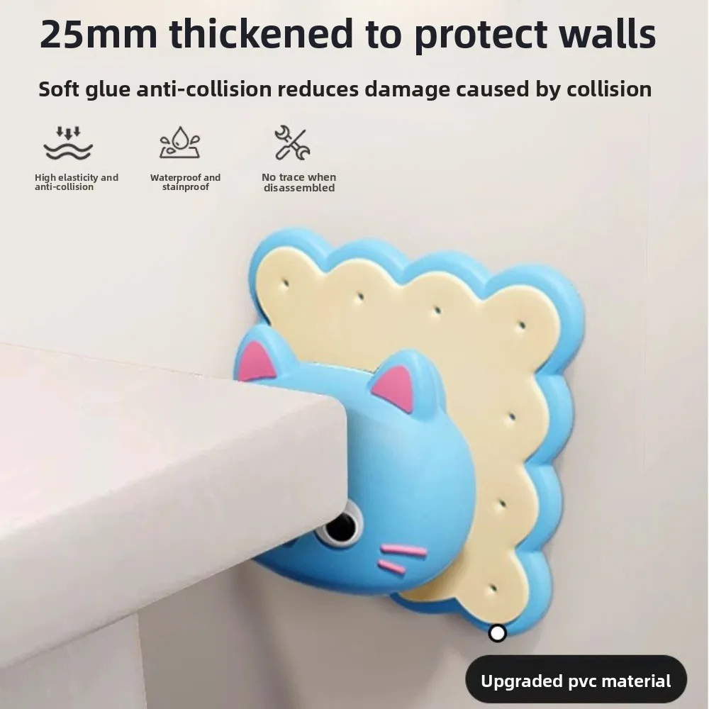 Neue Cartoon Katze Puppe Tür Stoßstange Aufkleber PVC Anti-Trap Schutz Türgriff Stumm Pad Langlebig Tür Griff Stop hause Verwenden