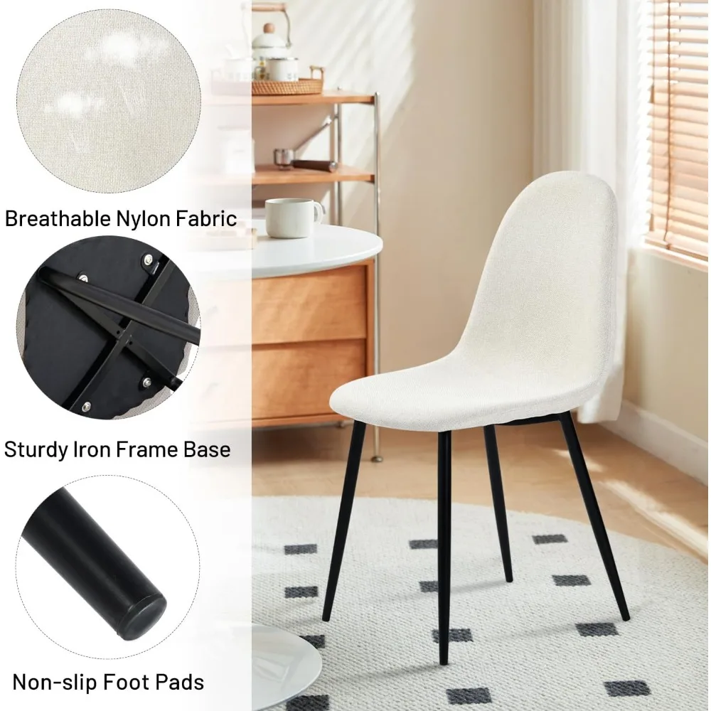 Dining Table Set for 4, Kitchen Table with Pedestal Base and Chairs for 2-4 People, 5 Piece Kitchen Table Sets, Round Table Set