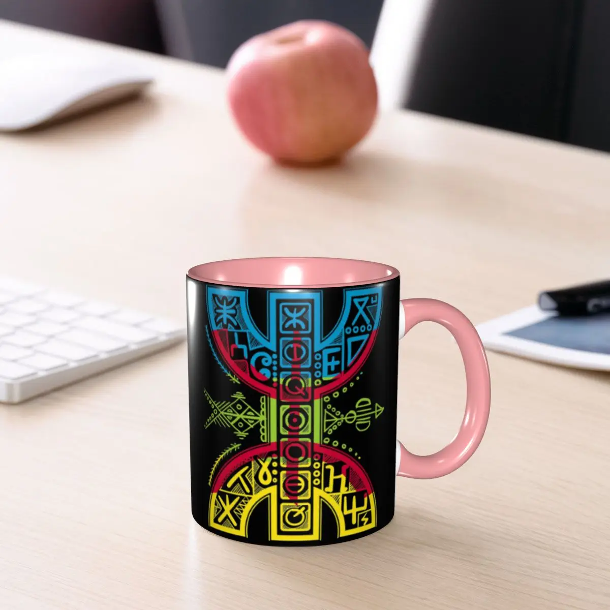 Kabyle Jewelry Amazigh Morocco Mug Funny Ceramic Coffee Cups Tea Mugs Milk Cup Drinkware Gift for Friends