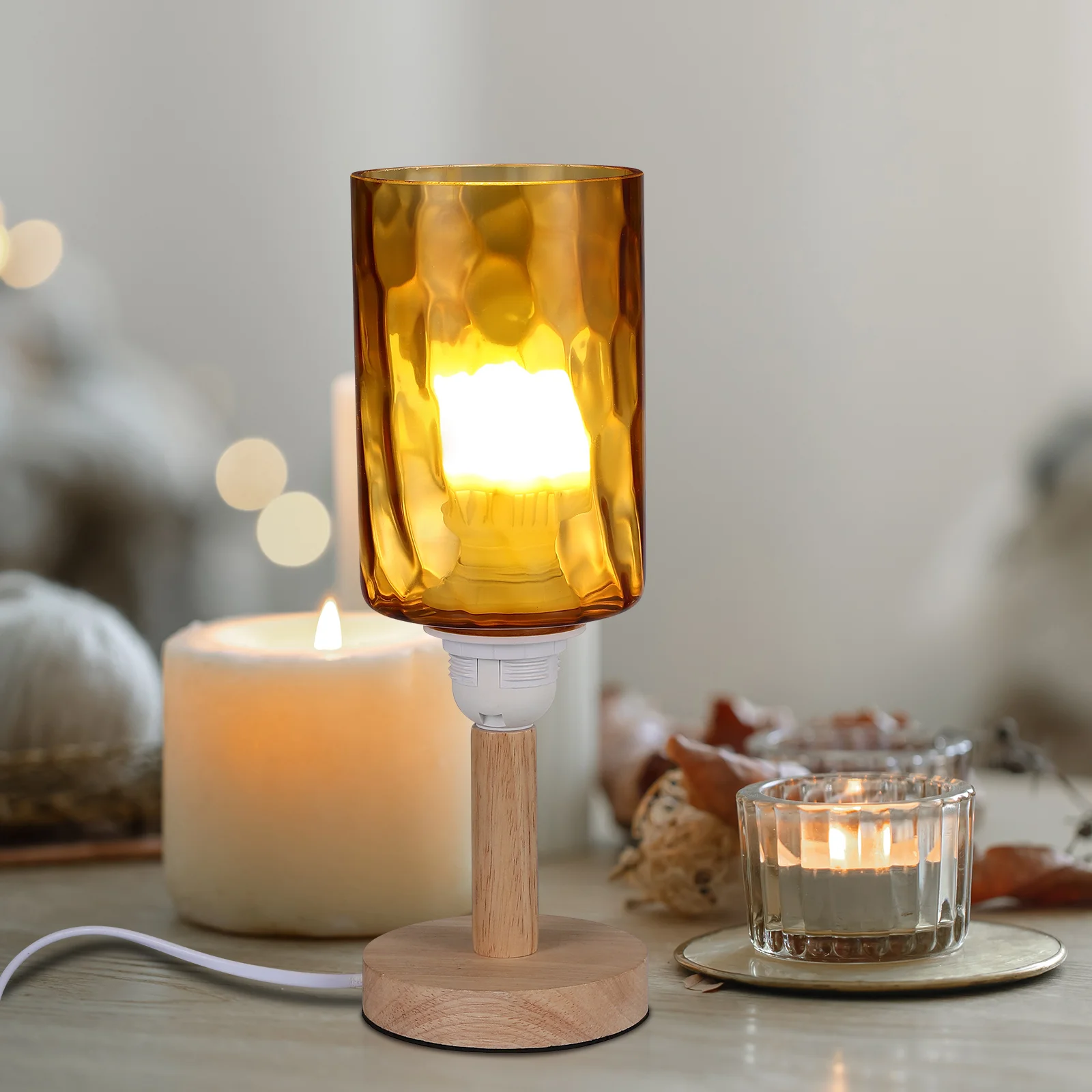 

Small Stone Texture Glass Pendant Lamp Shade Decorative Fixture Cover Replacement Light Shade for Bedroom Living Room Hallway