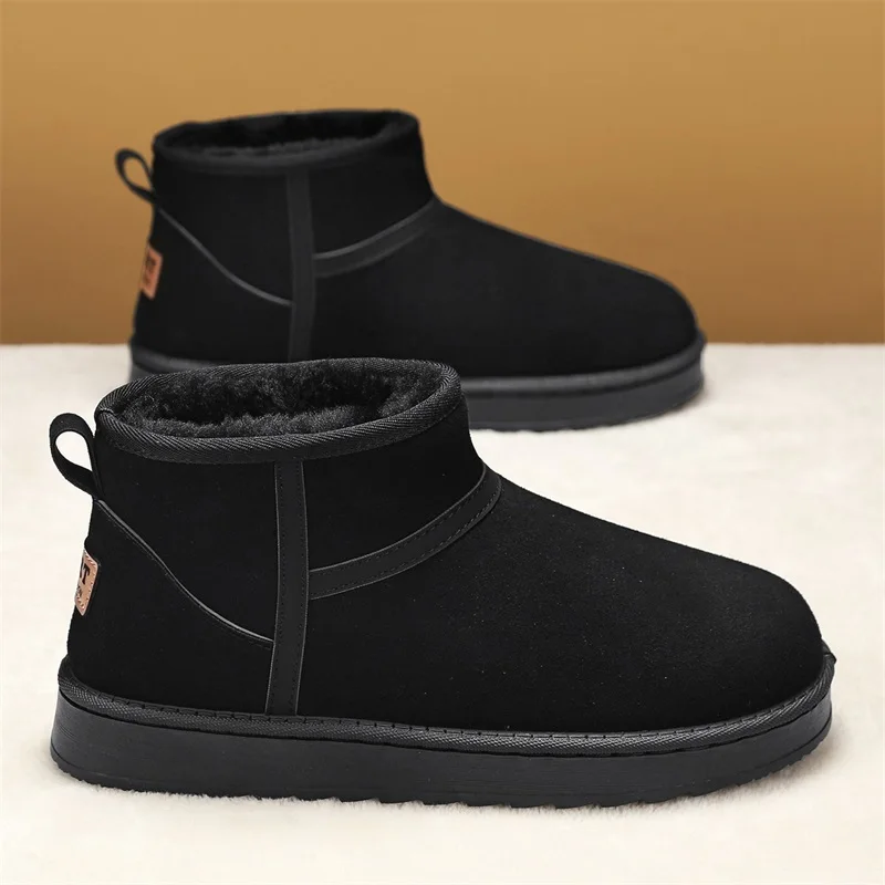 Sepatu bot salju luar ruangan pria, sepatu berbahan katun tebal berkualitas tinggi, sepatu tinggi, sepatu pria, sepatu katun, sepatu bot salju, musim dingin