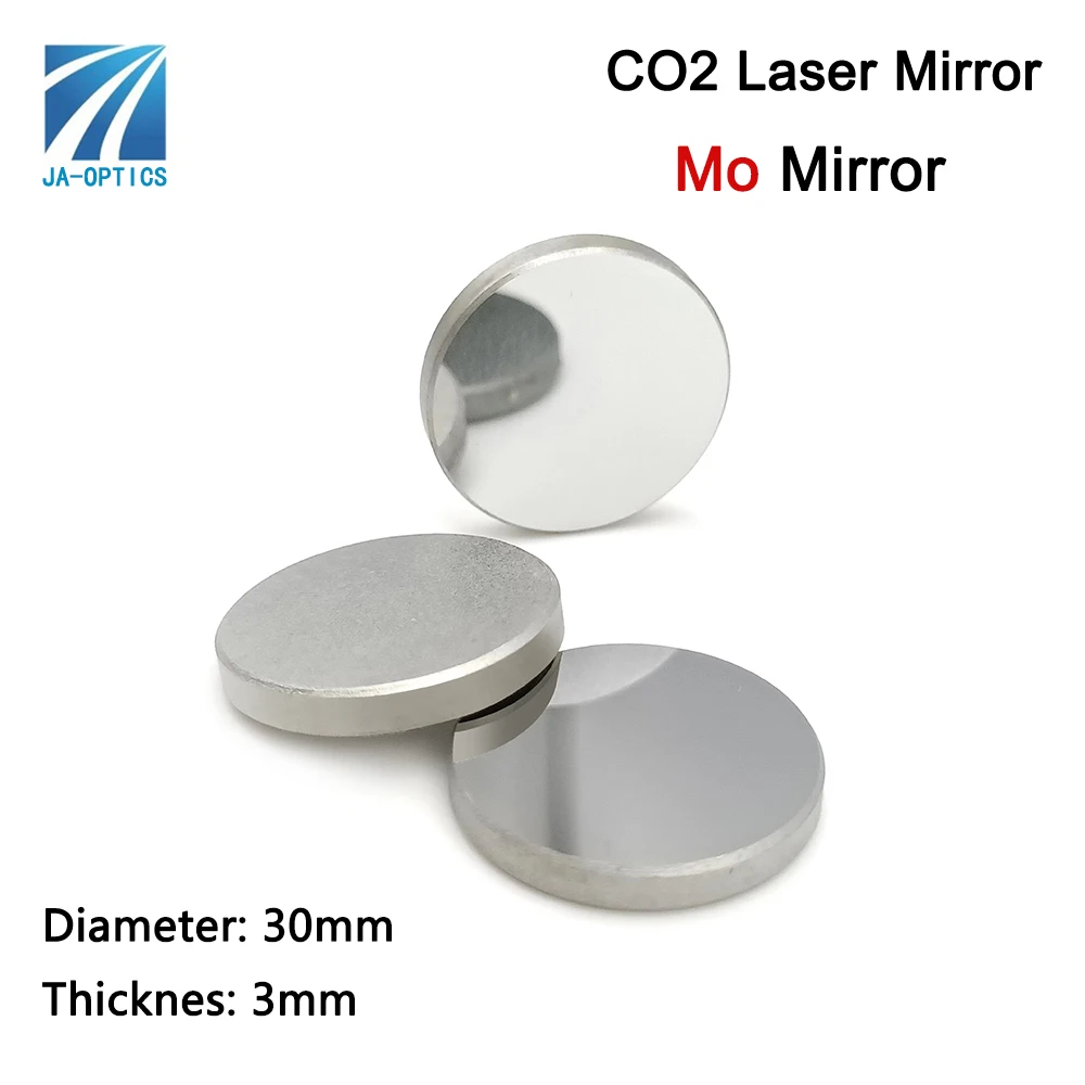 JA-OPICS Mo Reflector Mirror Dia. 30mm THK 3mm CO2 Laser Molybdenum Reflective Mirror for CO2 Laser Engraving Cutting Machine