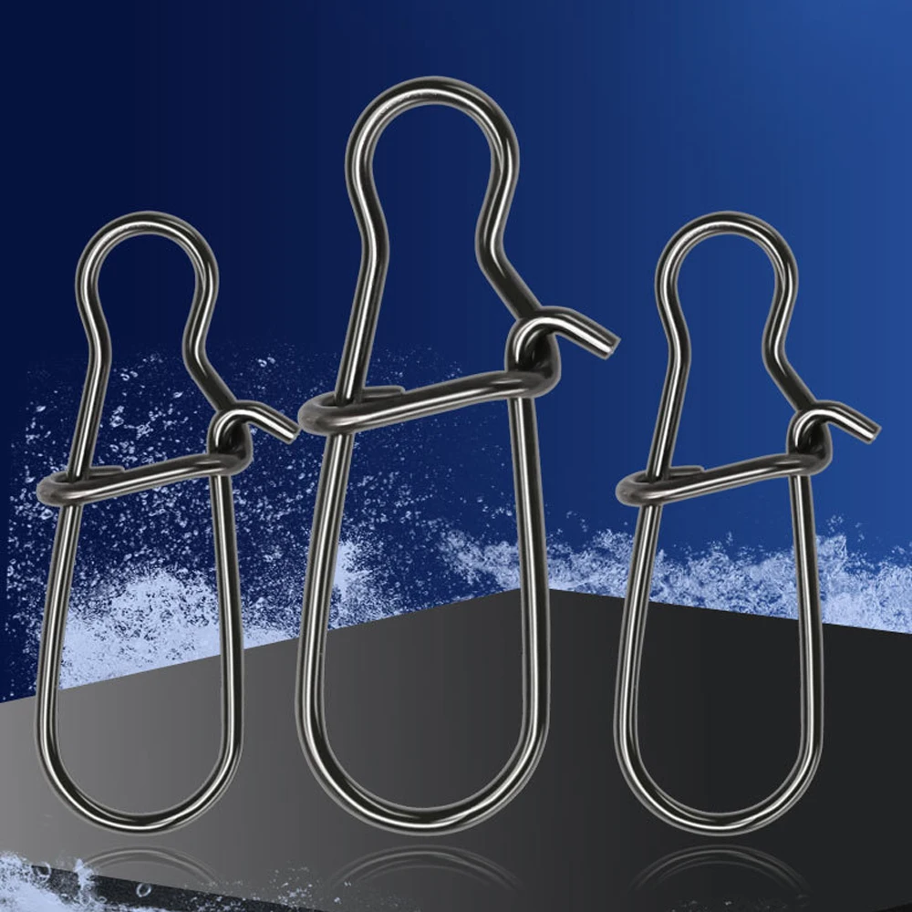 50 Uds. De broche de pesca con gancho, accesorios de Clip Fastlock, aparejos para anzuelo de señuelo giratorio de barril - imagen 5