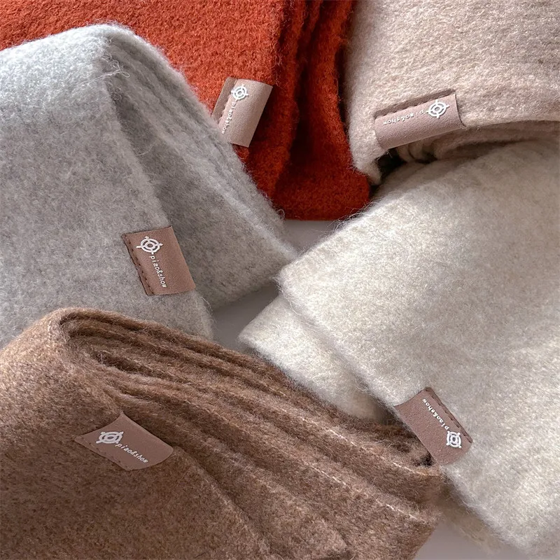 Wool Winter Scarf Women Fashion Popular Knitted Warm Scarf Female Shawl Girl Crochet Scarves Men Couple Soft Scarf