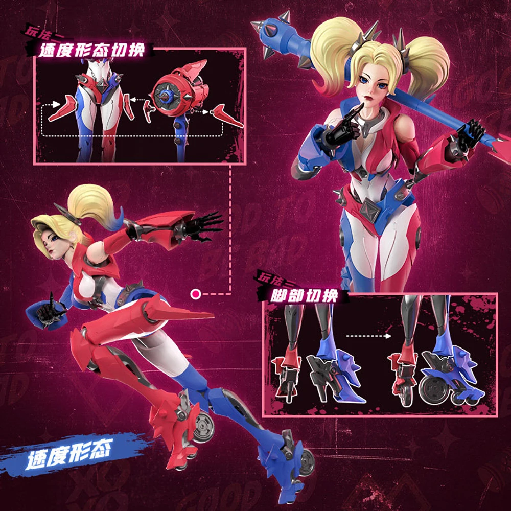 Blokees Original DC Hero Champion Class Action Figures Harley Quinn Classic American Comics IP Fun Assembly Toy Model Fine Gift view 5