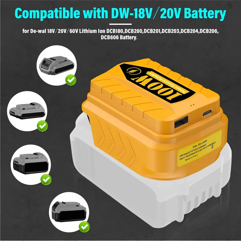 

ABMI-USB Charger Adapter For PD100W Charger Adapter For Charger Adapter For 20V 60V