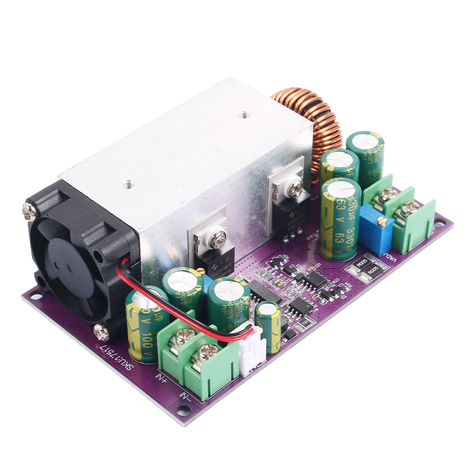 

600W DC-DC Buck Converter, Adjustable Step-Down Power Supply Module 12-75V to 2.5-50V 25A with CC/CV for 12V/24V/36V/48V